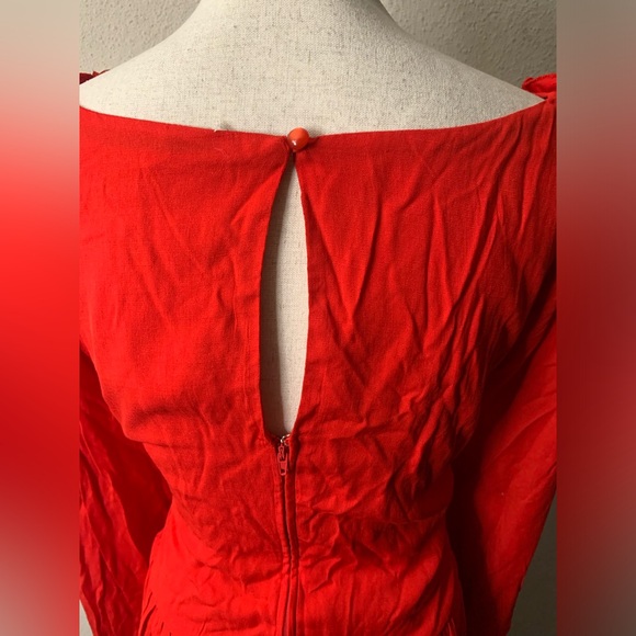 NWT Franchescas's Long Sleeve MiniDress Red Size 3X - Picture 5 of 9